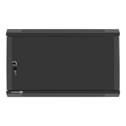 Шкаф телекоммуникационный 19" настенный 6U ExeGate EC-WM-6U.600.M.BLACK 19”, 6U, 600x600x370mm ШхГхВ , передняя дверь металл, съемные боковые панели, пыле- и влагозащита IP23, черный RAL 9004 EX298618RUS