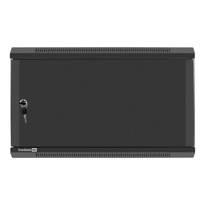 Шкаф телекоммуникационный 19" настенный 6U ExeGate EC-WM-6U.600.M.BLACK 19”, 6U, 600x600x370mm ШхГхВ , передняя дверь металл, съемные боковые панели, пыле- и влагозащита IP23, черный RAL 9004 EX298618RUS
