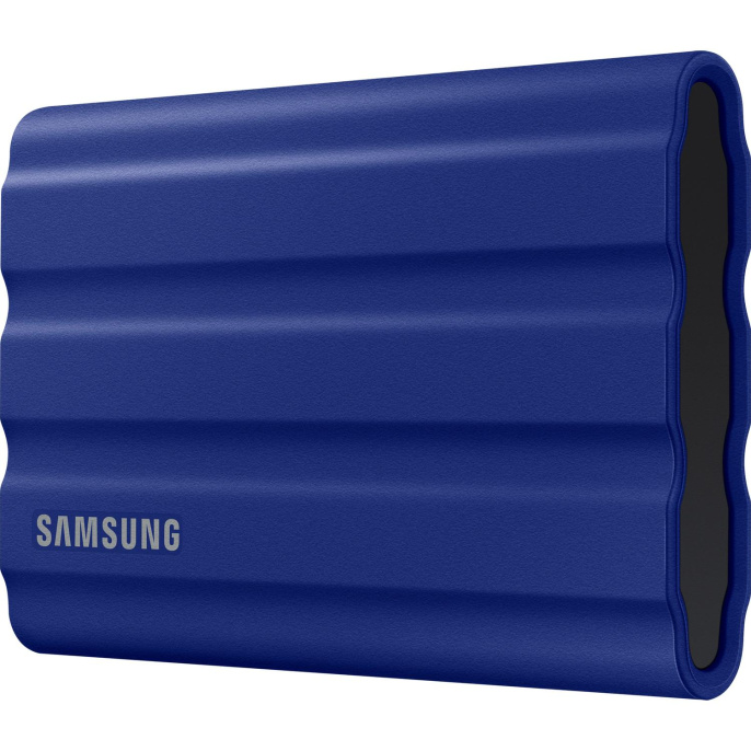 Внешний накопитель SSD Samsung External SSD T7 Shield, 2TB, Type C-to-C/A, USB 3.2 Gen2, R/W 1050/1000MB/s, IP65, 88x59x13mm, 98g, Blue 12 мес. (MU-PE2T0R/WW)