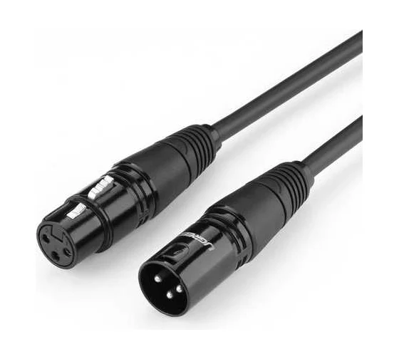 Кабель UGREEN AV130 20710 XLR Cannon Male to Female Microphone Extension Audio Cable. Длина: 2м Цвет: черный