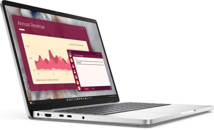 Ноутбук Dell Pro 14 PC14250 Core Ultra 5 235U 16Gb SSD512Gb Intel Graphics 14" IPS FHD+ 1920x1200 Linux grey WiFi BT Cam PRO14-5653