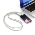 Зарядный кабель - ремень через плечо Satechi OntheGo Crossbody Lanyard Cable 60W. Длина: 1.5м. Цвет: песочный (ST-LOTGLW)