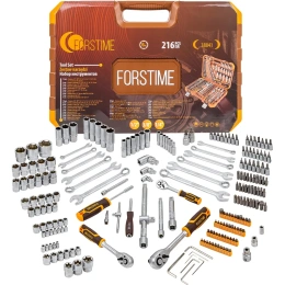 Набор инструментов FORSTIME 1/4", 3/8", 1/2" 6гр. 4-32 мм, 216 предметов  FT-38841(52552)