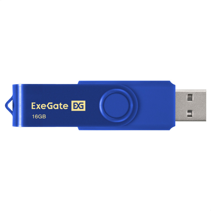 USB-флеш накопитель ExeGate Jet 16GB синий USB2.0, 480Mbps, пластик/металл EX302040RUS