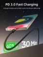 Кабель CABLETIME CUP6H (CT-CM60-AOB1) 1м USB C PD60W алюминий и ПВХ + плетеный для смартфонов