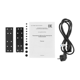 Управляемый USB over IP концентратор DistKontrolUSB16-4 с 16 портами USB 2 блока питания / Ethernet 2 x 10/100/1000 Mb/Защитный модуль с замком