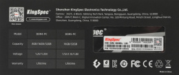 Память DDR5 8GB 5600MHz Kingspec KS5600D5M13508G RTL Gaming PC5-44800 CL40 DIMM 288-pin 1.35В single rank с радиатором Ret