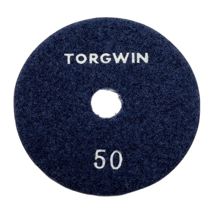 Круг шлифовальный алмазный гибкий черепашка 100 мм, p50, для сухой полировки TORGWIN T739714