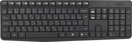 Комплект клавиатура+мышь Logitech MK235, USB, беспроводной, с гравировкой, серый [920-007949]