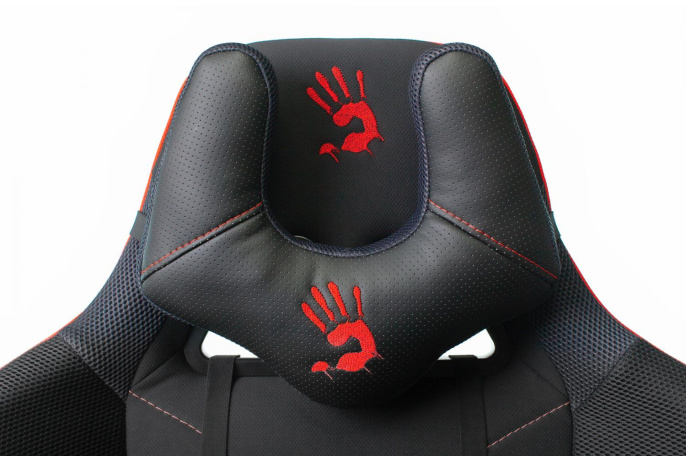 Кресло игровое A4Tech Bloody GC-400 черный/красный с подголов. крестов. пластик черный