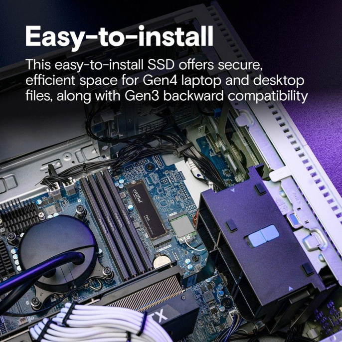 Твердотельный накопитель Crucial SSD Disk P310 500GB M.2 2280 NVMe PCIe Gen 4 x4 SSD 6000 MB/s Read 3500 MB/s Write , 1 year, OEM (CT500P310SSD8)