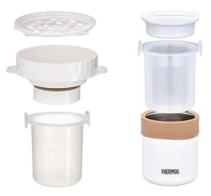 Термос Thermos JBS-360, 0.36л, бежевый/ белый [135223]