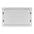 Шкаф телекоммуникационный 19" настенный 6U ExeGate EC-WM-6U.600.M.GREY (19”, 6U, 600x600x370mm (ШхГхВ), передняя дверь металл, съемные боковые панели, пыле- и влагозащита IP23, светло-серый RAL 7035) EX298612RUS
