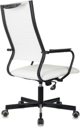 Кресло руководителя Бюрократ CH BALANCE PU, экокожа, до 150кг, топ-ган, фиксированные подлокотники,  белый