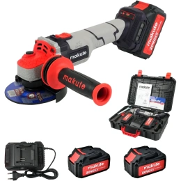 Угловая шлифовальная бесщеточная машина аккумуляторная Makute (20В, 125 мм) CAG126-2BL