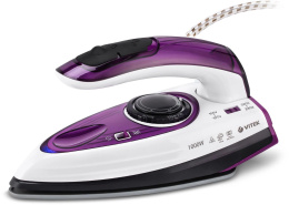 Дорожный утюг Vitek VT-8305,  с паровым ударом,  1000Вт,  белый и фиолетовый