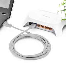 Greenconnect Патч-корд прямой 0.3m, UTP кат.5e, серый, позолоченные контакты, 24 AWG, литой, GCR-LNC03-0.3m, ethernet high speed 1 Гбит/с, RJ45, T568B