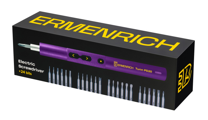 Отвертка для точных работ Ermenrich (Эрменрих) Tunn PD20, фиолетовый 84545
