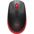 Манипулятор Logitech Wireless Mouse M190 (RTL) USB 3btn+Roll беспроводная 910-005908 black\red