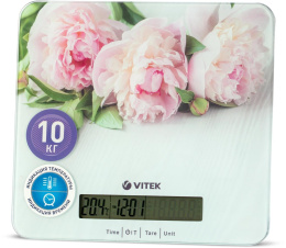 Весы кухонные Vitek VT-2414, белый/цветы
