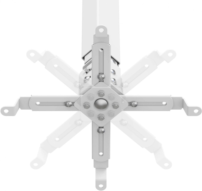 Кронштейн для проектора Cactus CS-VM-PRE01-WT, до 20кг, настенный и потолочный, поворот и наклон, белый