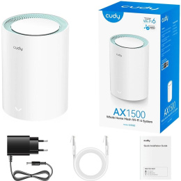Бесшовный Mesh роутер Cudy M1500 M1500 1-PACK AX1500 10/100/1000BASE-TX белый
