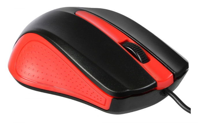 Мышь проводная Acer OMW012, оптическая, USB, 1200dpi, черный и красный [zl.mceee.003]