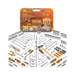 Набор инструментов FORSTIME 1/4", 3/8", 1/2" 6гр. 202 предметов FT-42022-5(56911)