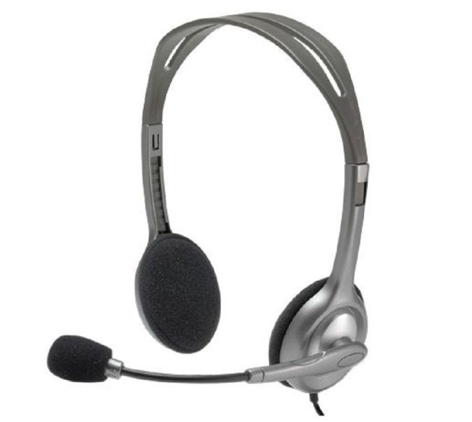 Гарнитура Logitech H111 (981-000594) (накладные, акустическое оформление: открытое, материал корпуса: пластик, материал амбушюр: поролон, частотный диапазон: 20-20000 Гц, чувствительность: 100 дБ, цвет: черный)