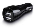 Автомобильное зарядное устройство HAMA H-173609, 2xUSB-A, 24Вт, 2.4A, черный [00173609]