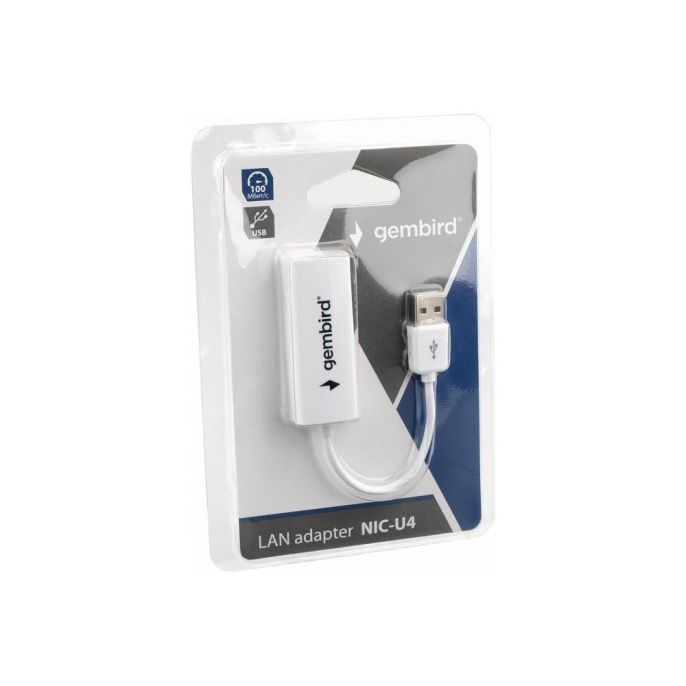 Сетевой адаптер Ethernet Gembird NIC-U4 USB 2.0 - Fast Ethernet adapter 272740
