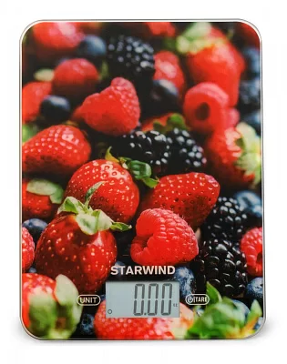 Весы кухонные электронные Starwind SSK3355 макс.вес:5кг рисунок/ягоды