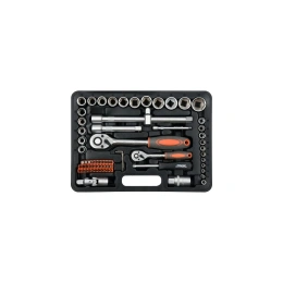 Набор инструментов STHOR 1/4-1/2 72 предмета пластиковый кейс 58705