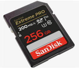 Карта памяти SanDisk Extreme Pro SD UHS I 256GB Card for 4K Video for DSLR and Mirrorless Cameras 200MB/s Read & 140MB/s Write SDSDXXD-256G-GN4IN