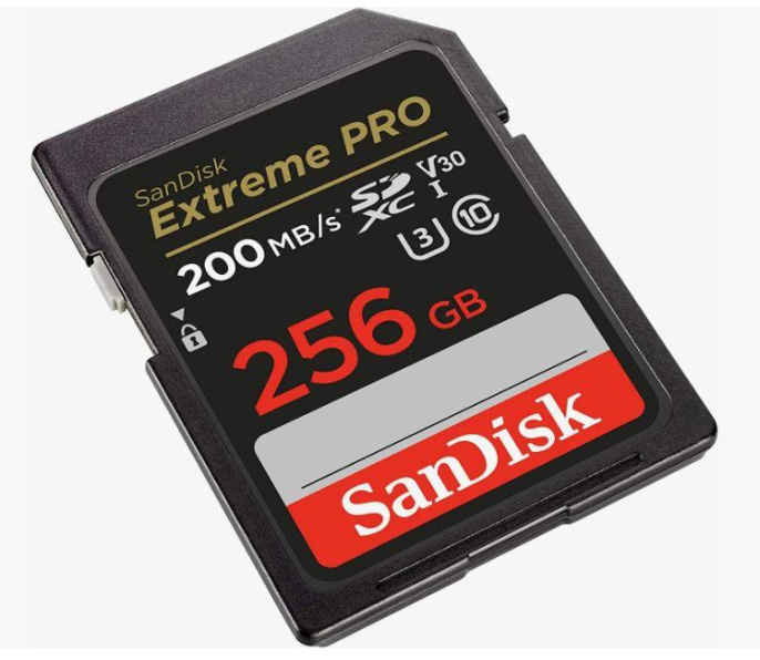 Карта памяти SanDisk Extreme Pro SD UHS I 256GB Card for 4K Video for DSLR and Mirrorless Cameras 200MB/s Read & 140MB/s Write SDSDXXD-256G-GN4IN
