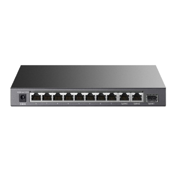 TP-Link TL-SL1311P Настольный коммутатор с 8 портами 10/100 Мбит/с, 2 гигабитными портами и портом SFP