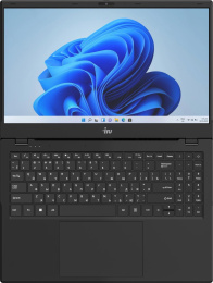 Ноутбук IRU Planio 15ING N-series N100 8Gb SSD256Gb Intel UHD Graphics 15.6" IPS FHD (1920x1080) FreeDOS black WiFi BT Cam 6000mAh (2058911)