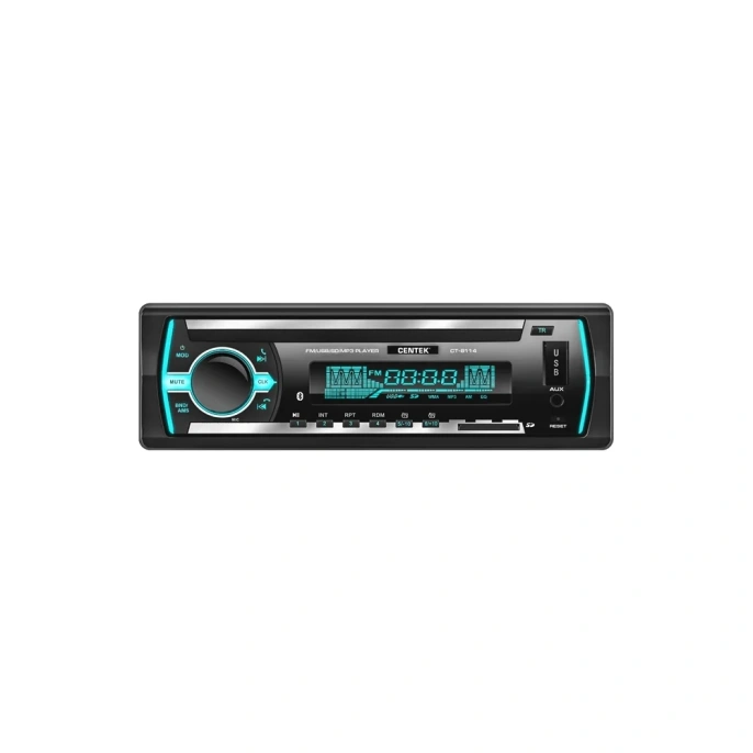 Автомагнитола Centek 4х50 Вт, 7 цветов подсветки, BLUETOOTH, USB, AUX, SD, MMC, МР3 CT-8114