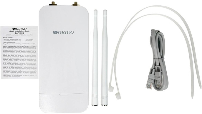 Точка доступа Origo OAP1200G OAP1200G/A1A AC1200 10/100/1000BASE-T белый