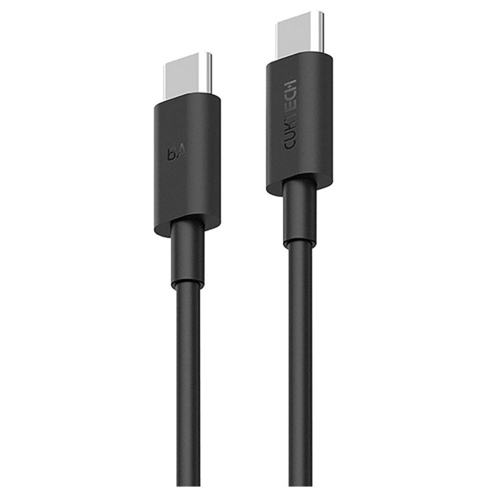 USB кабель CUKTECH Type-C to Type-C 6A charge cable CTC615N CKCTC615NCBK