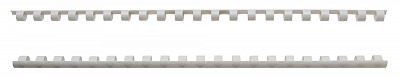 Пружины для переплета пластиковые Silwerhof d 8мм 21-40лист A4 белый (100шт) (1373585)