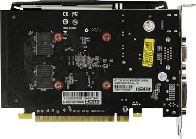 Видеокарта 4Gb PCI-E GDDR3 KFA2 70NQS4HX00WK (RTL) D-Sub+DVI+HDMI GeForce GT730