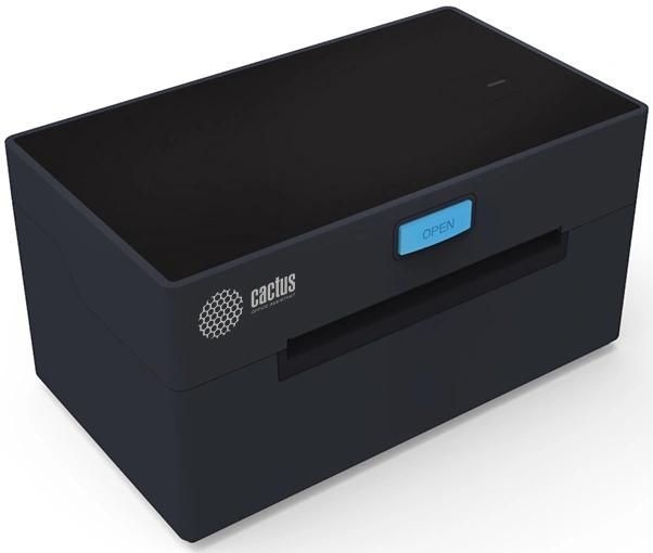 Принтер этикеток Cactus CS-TP-D420U+держатель,  черный
