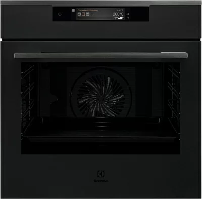 Встраиваемые электрические духовки ELECTROLUX KOEAP31WT Духовой шкаф SenseCook, основной цвет - матовый черный, сенсорный цветной дисплей Dynamic Touch, цветной сенсорный ЖК-дисплей, электронное регулирование времени и