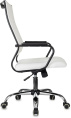 Кресло руководителя Бюрократ CH BALANCE SL, экокожа, до 150кг, топ-ган, фиксированные подлокотники,  белый