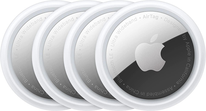 Метка Apple AirTag A2187 компл.: 4шт/ серебристый [mx542zp/a]