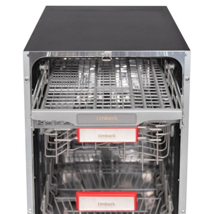 Посудомоечная машина Timberk Set&Dry T-DW45BI103,  узкая, напольная, 59.4см, загрузка 11 комплектов, серебристая