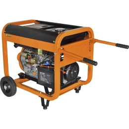 Генератор CARVER PPG- 9000DE дизель LT-192FD, 7,0/7,5кВт, 220В, бак12.5л, э/старт, колеса, медь 01.020.00024