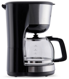 Кофеварка DOMFY DSM-CM301,  капельная,  черный  / серебристый