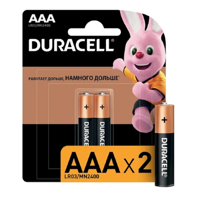 Duracell LR03-2BL BASIC 24/96/14592 2 шт. в уп-ке